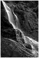 Silver Falls (Thac Bac) near Sapa. Sapa, Vietnam ( black and white)