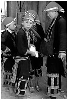 Red Dzao boys. Sapa, Vietnam ( black and white)