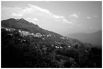 The hillside site of Sapa. Sapa, Vietnam ( black and white)