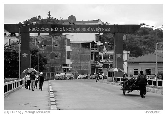 The Vietnamese side of the border crossing at Lao Cai. Vietnam