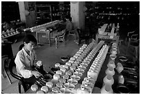 Ceramics factory, Bat Trang. Bat Trang, Vietnam ( black and white)