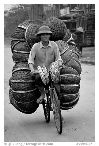 How large a load can you have on  a bicycle ?  On the way to the Perfume Pagoda. Vietnam