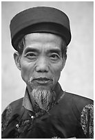 Temple guardian, Perfume Pagoda. Vietnam (black and white)