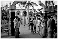 Mosque in Cham minority village. Chau Doc, Vietnam ( black and white)