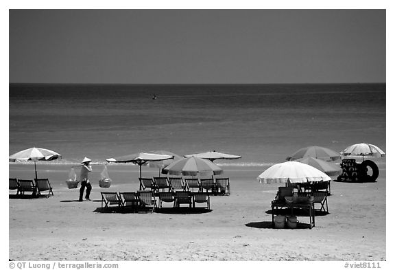 Saigon's beach resort. Vung Tau, Vietnam (black and white)