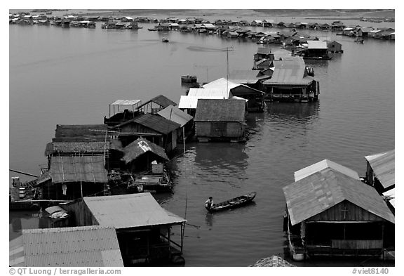 Floating houses, Lake Langa. Vietnam