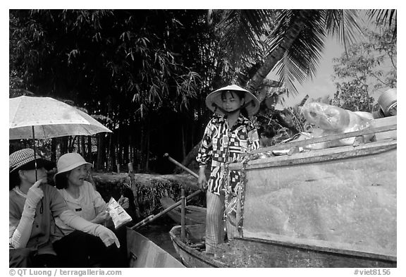 Buying groceries on the Phong Dien floating market. Can Tho, Vietnam