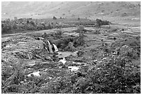 One of the many waterfalls. Da Lat, Vietnam (black and white)