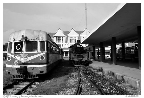 The train station. Da Lat, Vietnam (black and white)