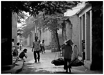 Old street,  Hoi An. Hoi An, Vietnam (black and white)