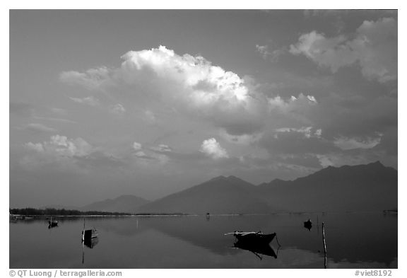 Evening on lagoon. Vietnam