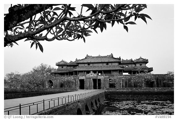 Ngo Mon gate. Hue, Vietnam (black and white)