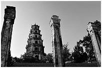 Thien Mu pagoda. Hue, Vietnam (black and white)