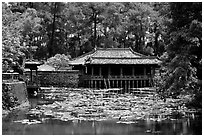 Tu Duc mausoleum. Hue, Vietnam ( black and white)