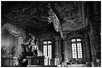 Khai Dinh tomb. Hue, Vietnam ( black and white)