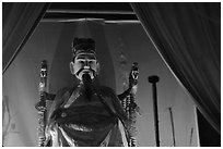 Statue of medieval Vietnam emperor. Hanoi, Vietnam ( black and white)