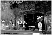 Quan Than pagoda. Hanoi, Vietnam (black and white)