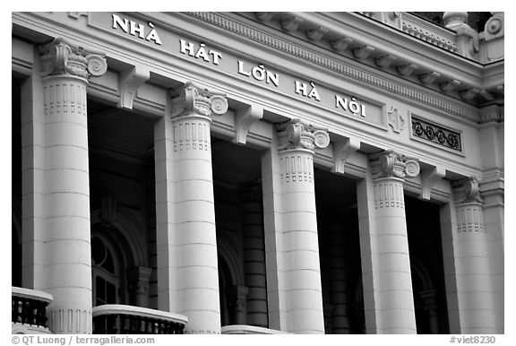 French colonial area style opera house. Hanoi, Vietnam