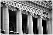 French colonial area style opera house. Hanoi, Vietnam ( black and white)