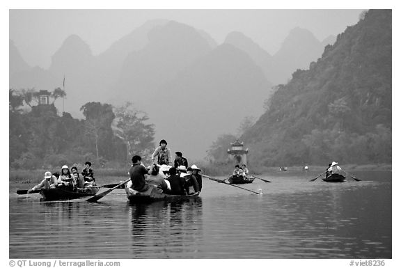 Journey along the river. Perfume Pagoda, Vietnam