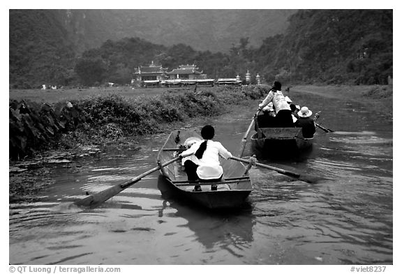 Arriving at a sanctuary. Perfume Pagoda, Vietnam