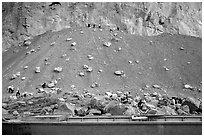 Open-sky quary near the Ken Ga canal. Ninh Binh,  Vietnam ( black and white)