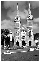 Notre-Dame Cathedral. Ho Chi Minh City, Vietnam (black and white)