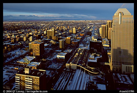 Wintry view from Calgary Tower. Calgary, Alberta, Canada