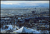 View from Calgary Tower in winter. Calgary, Alberta, Canada