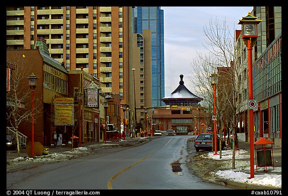 Street of Chinatown. Calgary, Alberta, Canada (color)