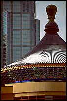 Dome of the Chinese cultural center. Calgary, Alberta, Canada (color)