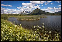 Mt Rundle and second Vermillion lake, afternoon. Banff National Park, Canadian Rockies, Alberta, Canada (color)