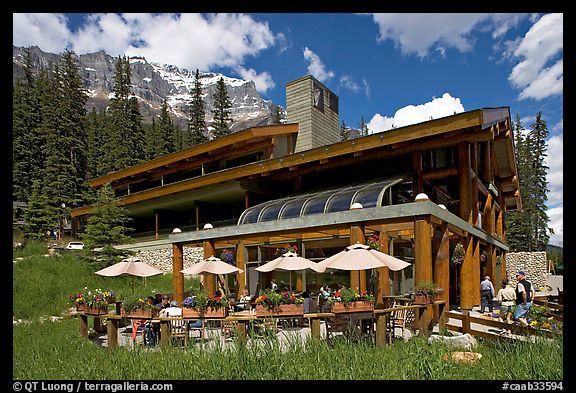 Moraine Lake lodge. Banff National Park, Canadian Rockies, Alberta, Canada