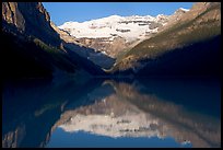 Victoria peak reflected in Lake Louise, early morning. Banff National Park, Canadian Rockies, Alberta, Canada ( color)