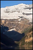 Victoria peak and glacier above Lake Louise, early morning. Banff National Park, Canadian Rockies, Alberta, Canada ( color)