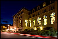 Chateau Lake Louise at night. Banff National Park, Canadian Rockies, Alberta, Canada (color)