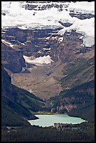 Lake Louise and Chateau Lake Louise at the base of Victorial Peak. Banff National Park, Canadian Rockies, Alberta, Canada (color)