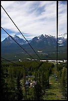 Tram at Lake Louise ski resort and Ten Peaks lodge. Banff National Park, Canadian Rockies, Alberta, Canada (color)