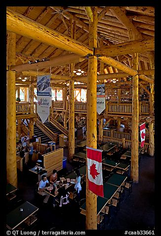 Dinning hall in Ten Peaks lodge. Banff National Park, Canadian Rockies, Alberta, Canada