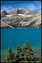 Bow Lake, mid-day. Banff National Park, Canadian Rockies, Alberta, Canada ( color)