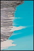 Glacial sediments transported into Peyto Lake by streams. Banff National Park, Canadian Rockies, Alberta, Canada (color)