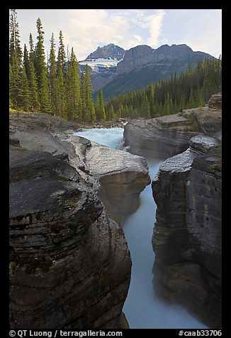 Mount Sarbach and Mistaya Canyon. Banff National Park, Canadian Rockies, Alberta, Canada (color)