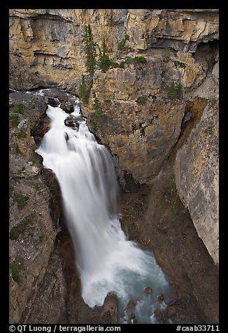 Waterfall of Nigel Creek. Banff National Park, Canadian Rockies, Alberta, Canada (color)
