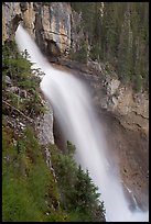 Panther Falls seen from the hanging ledge. Banff National Park, Canadian Rockies, Alberta, Canada (color)