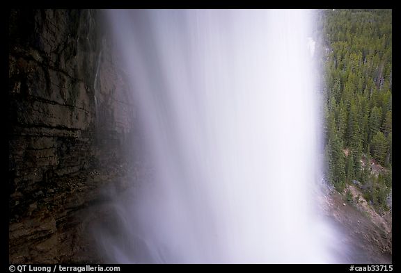 Panther Falls from behind. Banff National Park, Canadian Rockies, Alberta, Canada (color)