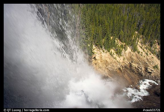 Water tumbling down Panther Falls. Banff National Park, Canadian Rockies, Alberta, Canada