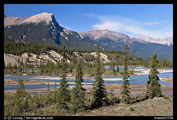 Saskatchevan River. Banff National Park, Canadian Rockies, Alberta, Canada (color)