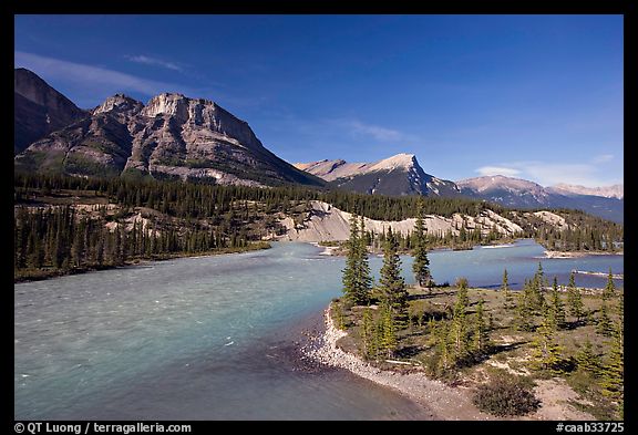 Saskatchevan River. Banff National Park, Canadian Rockies, Alberta, Canada (color)