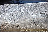 Crevasse patters on Athabasca Glacier. Jasper National Park, Canadian Rockies, Alberta, Canada (color)