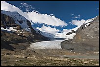 Athabasca Glacier flowing out of the Columbia Icefield, morning. Jasper National Park, Canadian Rockies, Alberta, Canada